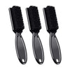 A set of three black professional duster brushes for neck and facial hair