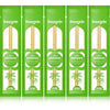 Five packs of freegrin Miswak toothbrush sticks with coconut leaves.