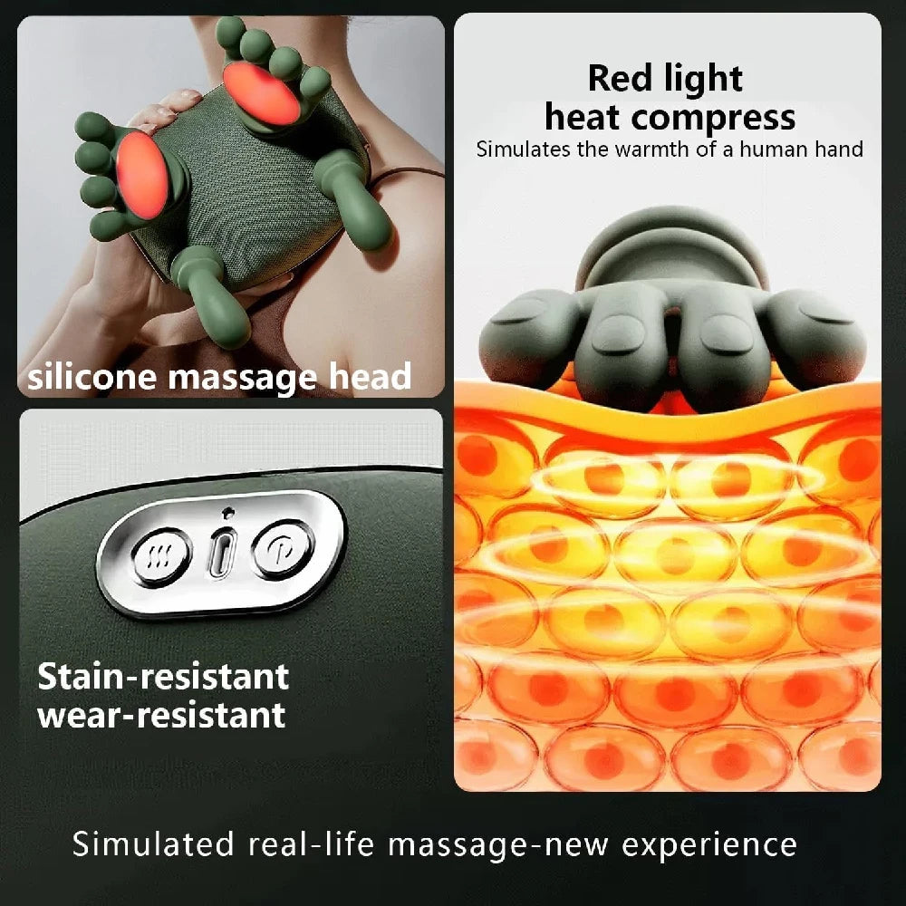 Silikon-Massagekopf, rote Wärmepackung und flecken- und reißfestes Pad für Simu