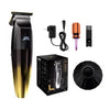 A black professional electric hair trimmer kit with various attachments shown on a white background.
