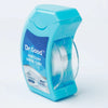 A light blue plastic container of Dr.Good deep clean dental floss with a clear dispenser.