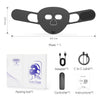 A black Hello Face mask with adjustable arms, along with an adapter, cable, controller, and instructions.