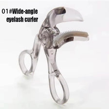 Clear plastic dual eyelash curler and comb set for curling eyelashes