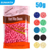 A package of Hard Wax Beans for beauty skin with various colored wax beads.