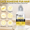 Botella de adhesivo para pelucas Goiple Lace, con líquido blanco y etiqueta negra.