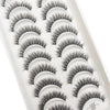 A tray of natural 3D mink false eyelashes in various styles and lengths.
