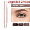 Crayon à sourcils waterproof rose double extrémité #02 Café Lait avec différentes nuances