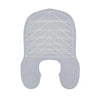 A light gray reusable silicone hair dyeing cape with a cutting collar.