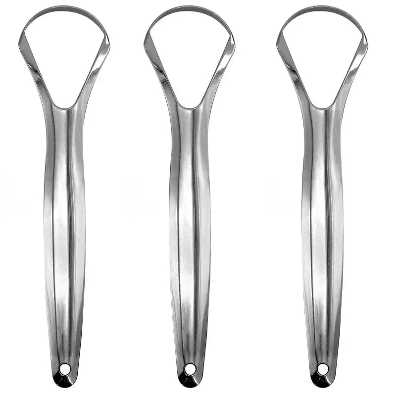 Trois raclettes en acier inoxydable présentées sous différents angles
