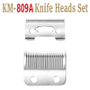 A set of KM-809A knife heads for professional precision grooming.