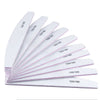 A set of professional grit nail files for manicure and shaping, showing various grits labeled 100/180.