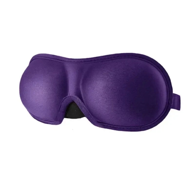 A purple 3D sleeping eye mask designed for comfortable sleep.