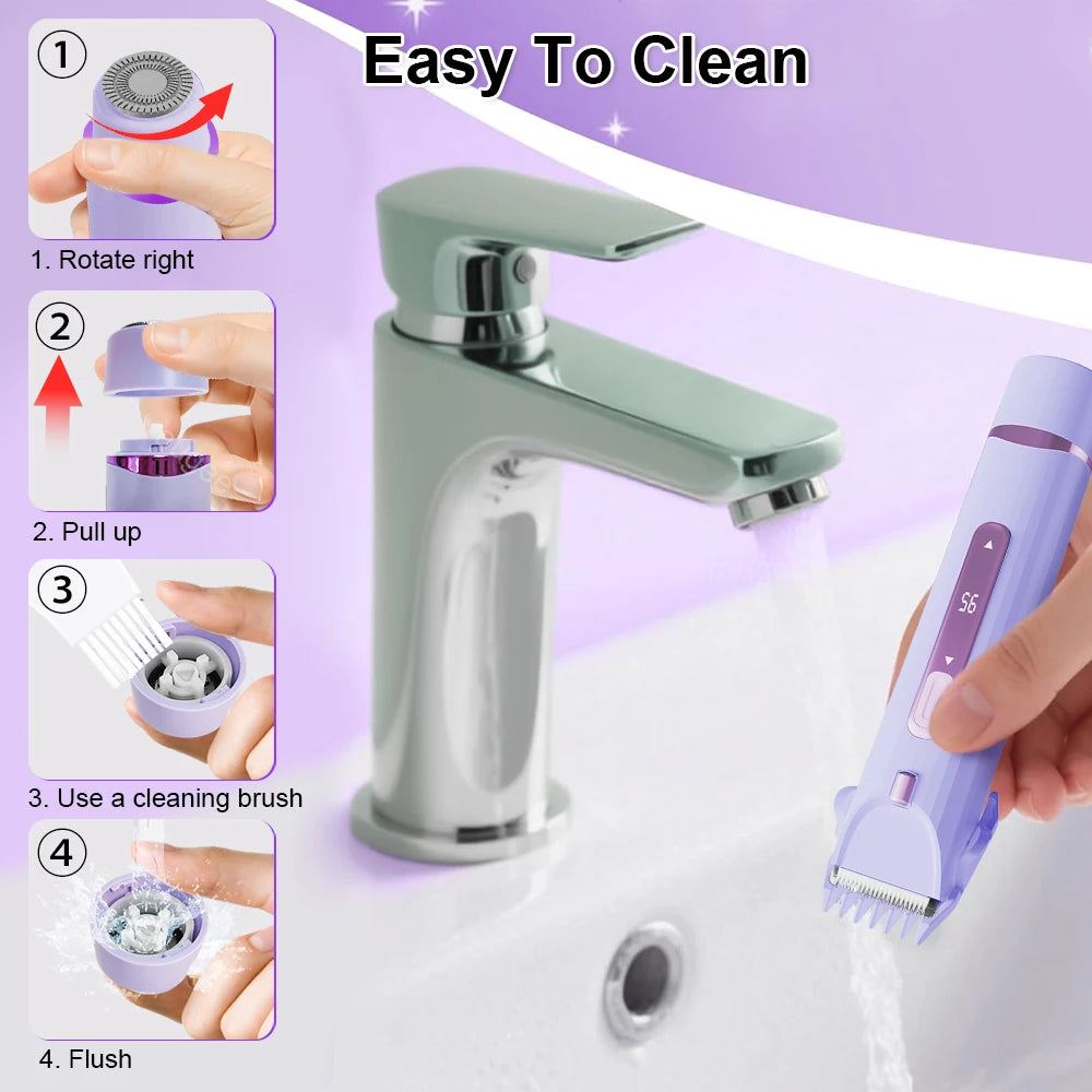 Guía para limpiar un grifo de plata con cepillo y agua corriente.