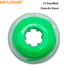 A spool of bright green 15 feet/roll Color34 Short dental orthodontic elastic chains.