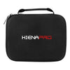 Black portable case for hair clippers and trimmers with a zippered lid