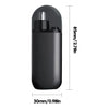 A black precision nose hair trimmer with a protective cap shown in a side profile.