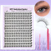 Kit de faux cils DIY individuel avec différents styles et une paire de pinces.