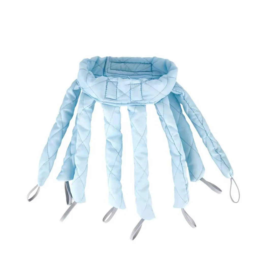 Light blue removable heatless hair curlers for overnight styling