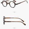 Une paire de lunettes rondes tortoiseshell, vues de face et de dos.