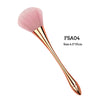 A rose gold dusting and makeup removal brush with a pink synthetic hair, labeled FSA04.