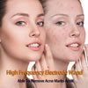 Two women show a high frequency electrode wand for acne marks and acne treatment.