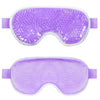 Reusable gel eye mask in purple and lavender color for migraine and eye fatigue relief