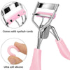 Professionelles Kit zum Formen von Wimpern und Augenbrauen mit Metallwerkzeug, rosa Silikonbürste und rosa Griff