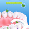 A set of white polymer fiber threads used as a flexible and non-easily broken dental floss toothbrush.