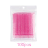 Un paquet de 100 micro-pinceaux en cristal roses pour extensions et détails