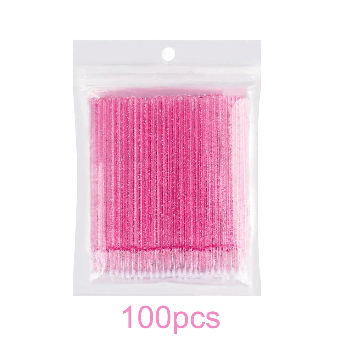Un paquet de 100 micro-pinceaux en cristal roses pour extensions et détails