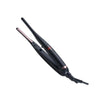A black professional 2-in-1 ceramic hair straightener and curler tool.