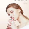 A woman is shown applying a pink electric hair remover to her face, demonstrating the secret of painless beauty.