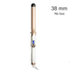 A professional electric hair curler in a rose gold and white color with an LCD control display.