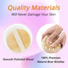 Image showing smooth polished wood and natural boar bristles used for body brushing and exfoliation