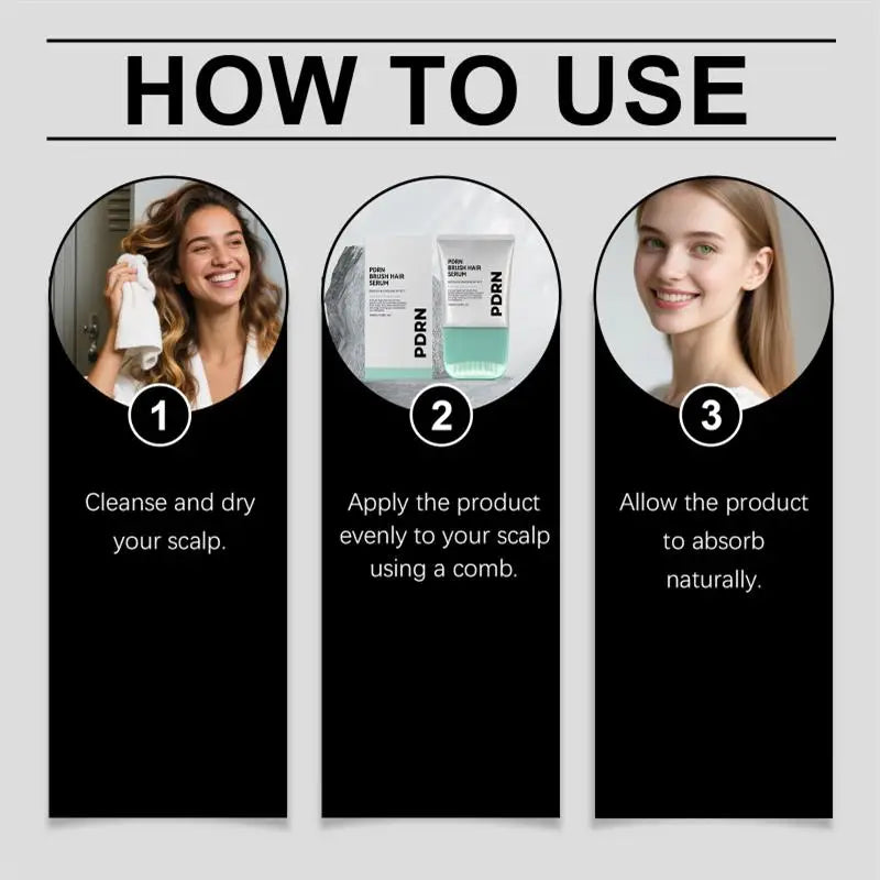 Instructions for using a Deep Cleaning Reedle Shot Brush for scalp health, showing steps 1 through 3.