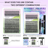 A set of DIY spiky lash clusters and tools for bold extensions, including single product options and packaging bags.