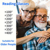 A woman and a man looking at the camera wearing minimalist square reading glasses.