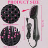 A black 3-in-1 heat styling tool for hair straightening, drying, and smoothing shown with its brush attachments.