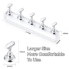 A set of silver magnetic nail art display stands with various sizes shown on a white display board.