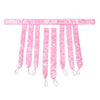 Diadema de rizador sin calor rosa con múltiples lazos de tela para ondas suaves