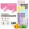 Boîte de patchs à l'acné Hitworker hydrocolloïdes, avec diverses formes étoilées roses, noires, jaunes et bleues