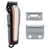 Replacement blade for Wahl professional hair clippers shown in various forms.