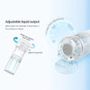 Adjustable liquid output for a professional EMS microneedling pen used for at-home skin rejuvenation.