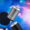 A Konika portable shaver in silver and black is shown against a dark, textured background.