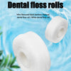 Rolls of mint-flavoured black bamboo charcoal dental floss for oral hygiene