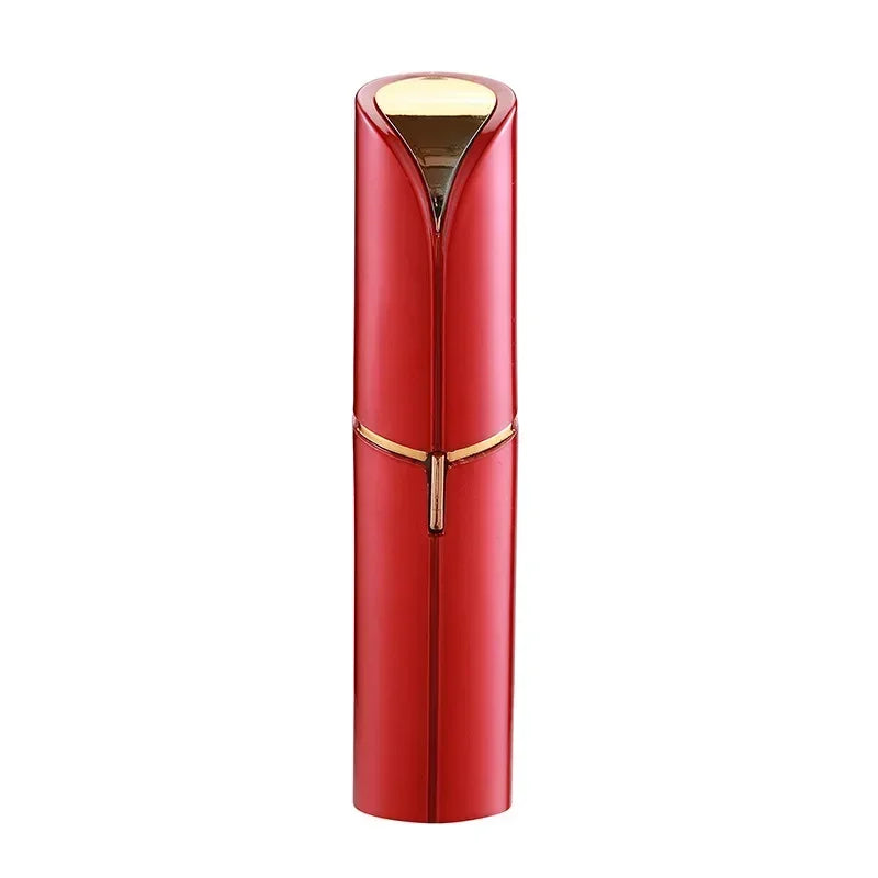 Elegier Epilator für Gesichtshaar, rot mit goldfarbener Kappe.