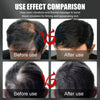Comparison showing hair before and after use of a red light therapy cap for hair growth and loss prevention