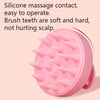 Brosse de massage en silicone rose avec poils pointus