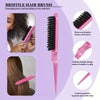 A pink Bristle Hair Brush is shown with details on detangling and smoothing baby hair.