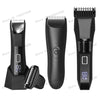 A black professional body and personal hair trimmer shown in various views.